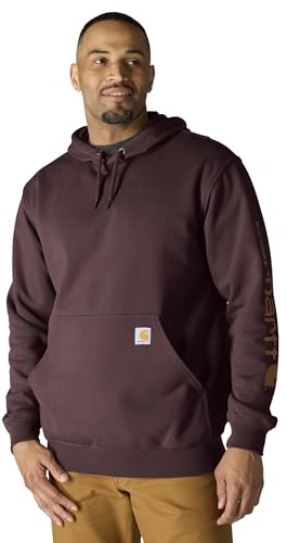 Carhartt mens Loose Fit Midweight Logo Sleeve Graphic fashion sweatshirts, Port, XX-Large US