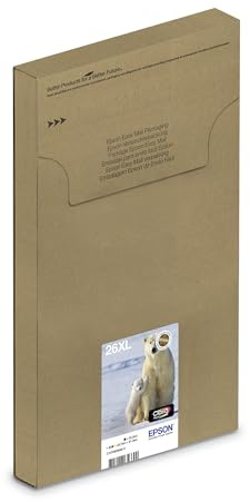 Epson 26XL Polar Bear Photo Black High Yield Genuine, Claria Premium Ink Cartridge, XL High Capacity
