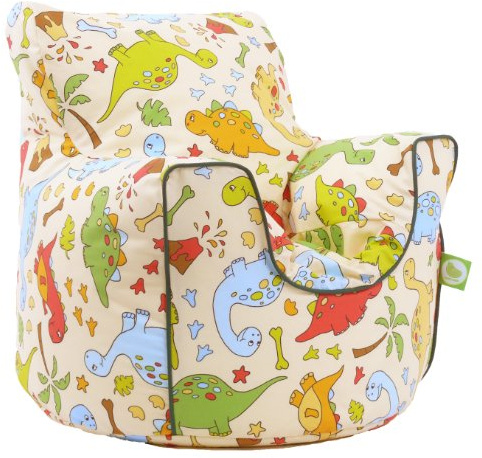 Baumwoll-Sitzsack mit Dinodesign, gefüllt mit Bohnen