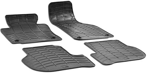 WALSER DirtGuard Gummi Fussmatten Auto für VW Golf V 2003-2010, VW Golf VI 2008-2014, VW Jetta III 2004-2010, VW Scirocco III 2008-2017, 100% passgenaue Auto Fußmatten, Fußmatte Auto