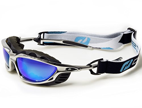 Daisan Alpin Gletscherbrille Sportbrille mit Band chrom