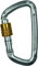 Climbing Technology D-Shape Steel SG Karabinerhaken, Stahl mit Zwinge, Silber