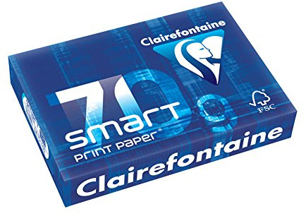 Clairefontaine 500 Blatt, Smart 70 g, A4, 210 x 297 mm, FSC-zertifiziert, Weiß