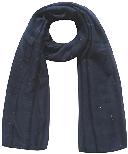 Lina & Lily Damen Schal mit Glitzert (Marineblau)