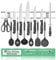 Eco Kitchen Magnetic Knife Holder for Wall - Stainless Steel Knife Magnetic Strip 18 Inch - Wall Knife Magnet Bar Rack With Hooks