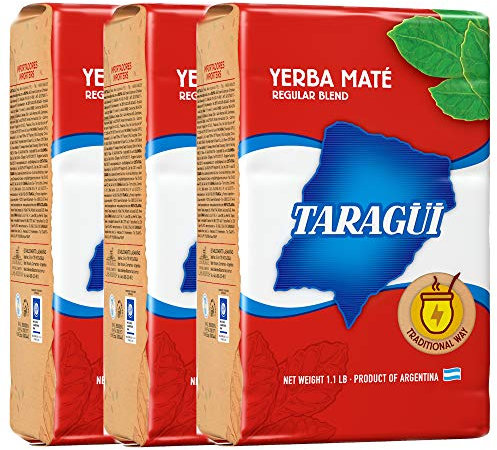Yerba Mate Taragüi - Original con palo - 500g x 3 paquetes - 1,5 Kg