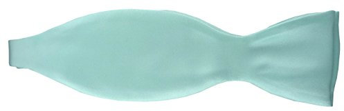 TigerTie Satin Selbstbinder Fliege in helles mint grün Uni einfarbig + Geschenkbox