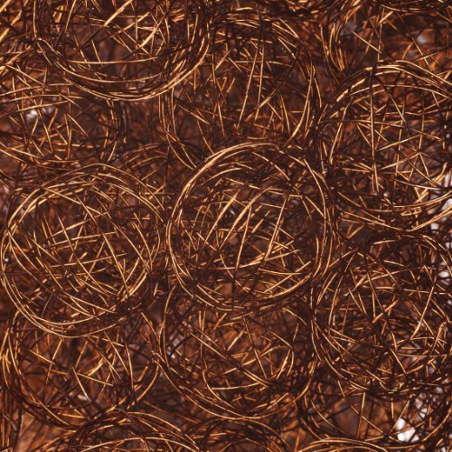 Drahtbälle, Drahtkugeln. Ca 30 mm. 10 Stück. Farbe: BRAUN
