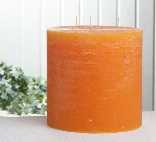 CandleCorner Rustik-Kerzen, Maisgelb, 15 cm Ø, Unparfümiert, Dreidocht, Zylindrisch, Indoor, Kerze