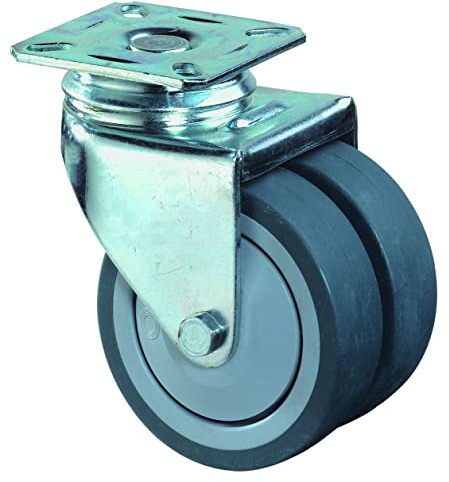 BS Rollen Lenkrolle (Apparatedoppelrolle Tragkraft: 80 kg, Durchmesser Rad: 75 mm, Gleitlager) B100.A85.075