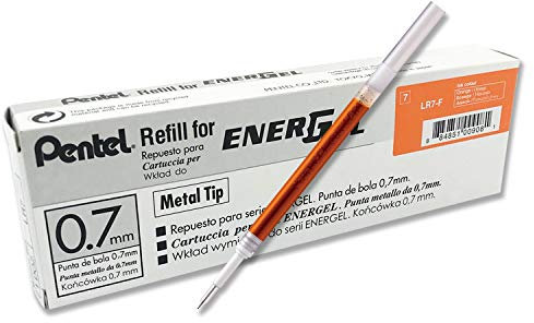 Pentel EnerGel Refill - Orange - Pack of 12