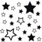 kleb-Drauf® | 25 Sterne | Schwarz - matt | Autoaufkleber Autosticker Decal Aufkleber Sticker | Auto Car Motorrad Fahrrad Roller Bike | Deko Tuning Stickerbomb Styling Wrapping