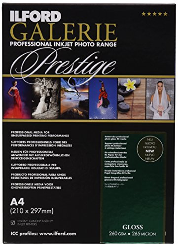ILFORD GALERIE Gloss 260gsm A4 - 210mm x 297mm 25 Blatt