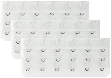 sourcing map Women Adjustable Eye Tape Bra Extender 3 Rows 5/6 Hooks | Cotton Blends, Soft, Breathable, Multiple 5/6 sturdy metal hooks, Fit for bra, Daily top