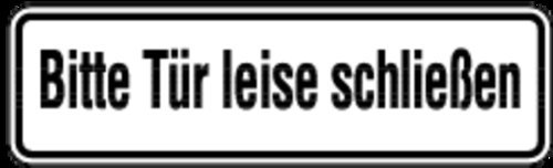 LEMAX® Aufkleber Hinweisschild, Bitte Tür leise schließen, 70 x 240 mm Folie selbstklebend Weiß Aufdruckfarbe: Schwarz 240x70mm