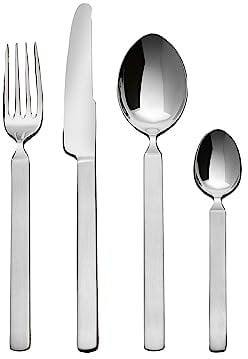 Alessi 4180S24 Dry Besteckset 24t teilig aus Edelstahl, Silber