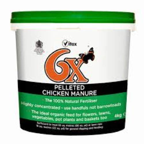 Groworganic 6X Pelleted Chicken Manure Fertiliser 8kg Tub