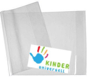 Kinder universell Buchumschlag in jeder Größe (265 mm) - Transparent - Polyvinylchlorid (PVC) - Slip-On