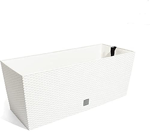 Rechteckiger Gärtner 72 Liter mit weißer AuTRINDING 80 x 33 x 32 cm