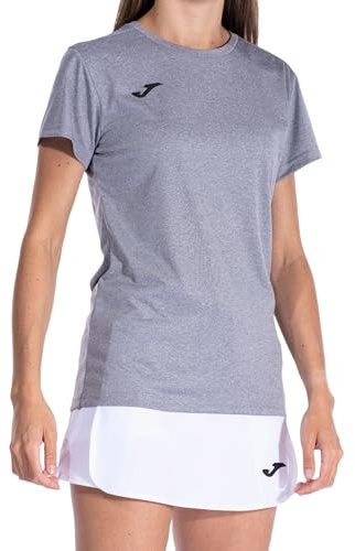 Joma Women's Sports T-Shirt, 6XS – 3XL – Keeps Contact with the Body Dry, Ideal for Running or Gym – Combi Grey