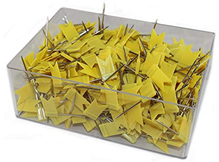 dalipo 31015 - Markiernadeln, Fahne, 500 Stück, gelb