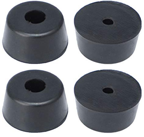 sourcing map Tapered Rubber Pad Feet Bumper Washer 28mm x 14mm 4Pcs Black