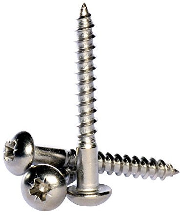 No.10 x 1 1/2 (5 x 40) A2 Stainless Steel Pozi Pan Head Wood Screws Round Head Screw DIN 7996-100 Pack
