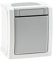 Aufputz Kreuzschalter Feuchtraum IP54, Modell Pacific, grau