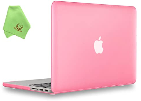 UESWILL Case for MacBook Pro (Retina, 13 inch, 2012-2015), Pink | Model A1502 A1425 Matte Smooth Silky Touch Washable, Includes Hard Shell Case + Microfiber Cloth