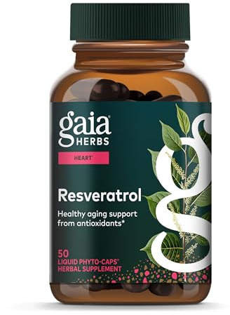 Gaia Herbs Resveratrol - Beauty & Radiance Antioxidant Support Supplement* - Made with Japanese Knotweed - Contains 150 mg Trans-Resveratrol per Serving - 50 Liquid Phyto-Capsules (25 Servings)