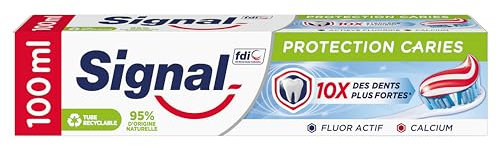 Signal Pasta de Dientes Protección Anticaries con flúor y calcio, 100 ml, El embalaje puede variar