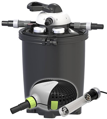 Velda Druckfilter Set Teichfilter Koi Filter + UVC Klärer Pumpe Schlauch 25L