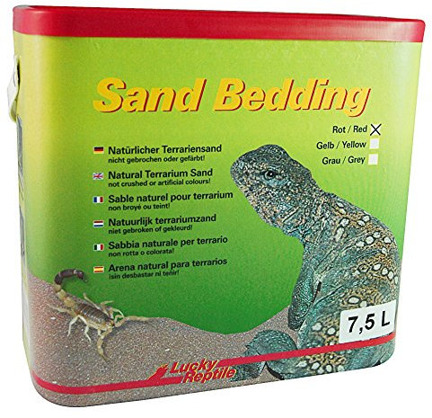 Lucky Reptile SB-LR Sand Bedding 7.5 l, Bodengrund für Wüstenterrarien, Lehmsand rot