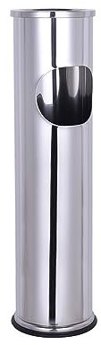 Cenicero vertical con papelera (acero inoxidable, 56,5 cm)