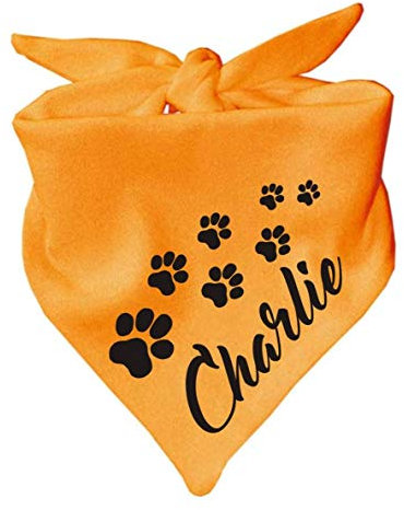 Hunde Dreiecks Halstuch (Fb: gelb) (Gr. 1 (55 cm)) Name des Hundes