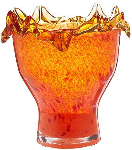 OK Lighting Frutero decorativo de cristal naranja de 20 cm RNUM