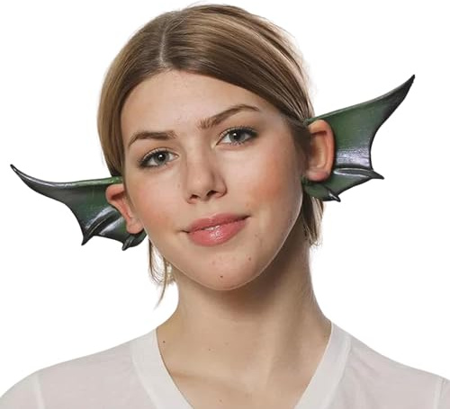 Cosplay Flexi Ears Costume Accessory Winged Dragon Gargoyle Green