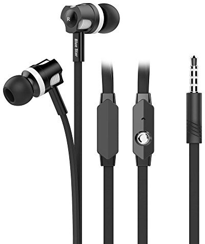 Blue Star Head Set in Nero per Sony Xperia Arc S in Ear cuffie con pulsante di risposta on/off e cavo piatto super Sound qualità