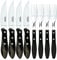 Tramontina Jumbo Steakbesteck, 8 teiliges Set, 4 Steakmesser und 4 Steakgabeln, Edelstahl, Echtholzgriff, FSC zertifiziert, rostfrei