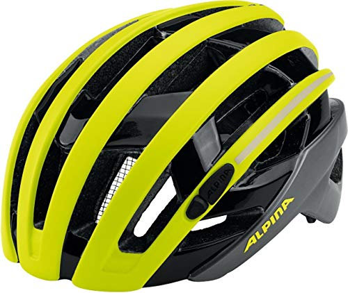 Alpina CAMPIGLIO - Aerodynamischer, Leichter & Individuell Anpassbarer Fahrradhelm Mit Fliegennetz & Optionalen LED Für Erwachsene, be Visible, 51-56 cm