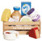 Le Toy Van – Honeybee Market Eier & Milch-Kiste aus Holz | Supermarkt-Rollenspiel Lebensmittelladen