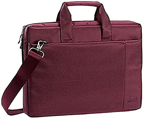 RIVACASE Laptoptasche bis 15.6“ – Kompakte Tasche mit zusätzlich gepolsterten Notebookfach und viel Stauraum – Lila