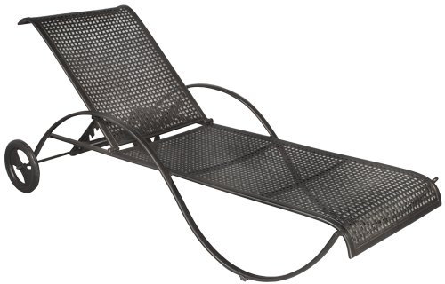 MBM 156147 Liege Romeo, 199 x 81 x 103 cm, Eisengestell Plattenfarbe marone antik