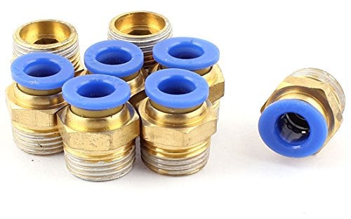 sourcingmap 8pcs 8mm tube 3/8 BSP Filetage pousser raccords rapide PC8-03