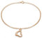 CARISSIMA Damen-Armband 9ct Rose Heart Charm Round Belcher Chain Bracelet 18cm/7 375 Rotgold-5.24.7301
