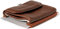 Space Wallet ® Mini Geldbörse braun I Sehr kleines Echtleder Wallet/Portemonnaie mit Münzfach I 15 Karten + Geldscheine + Münzen I Push Grizzly