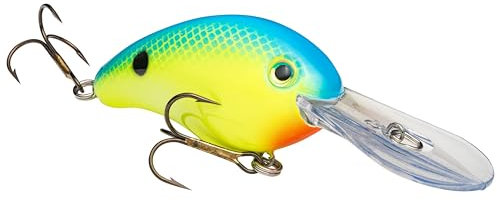 Strike King Pro-Model Series 4 Bait (Powder Blue Back Chartreuse, 0.375-Ounce)