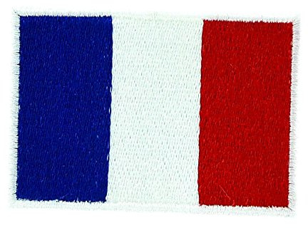 Lot de patch écusson brodé drapeau france français 7x5 thermocollant - Lot de 10