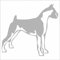 INDIGOS UG Aufkleber - Autoaufkleber - JDM - Die Cut - Boxer Dog Decal Window Laptop Vinyl - Folie Sticker - Silber - 96mmx 88mm