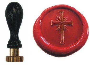 Siegel Stempel Petschaft Kreuz 24 mm